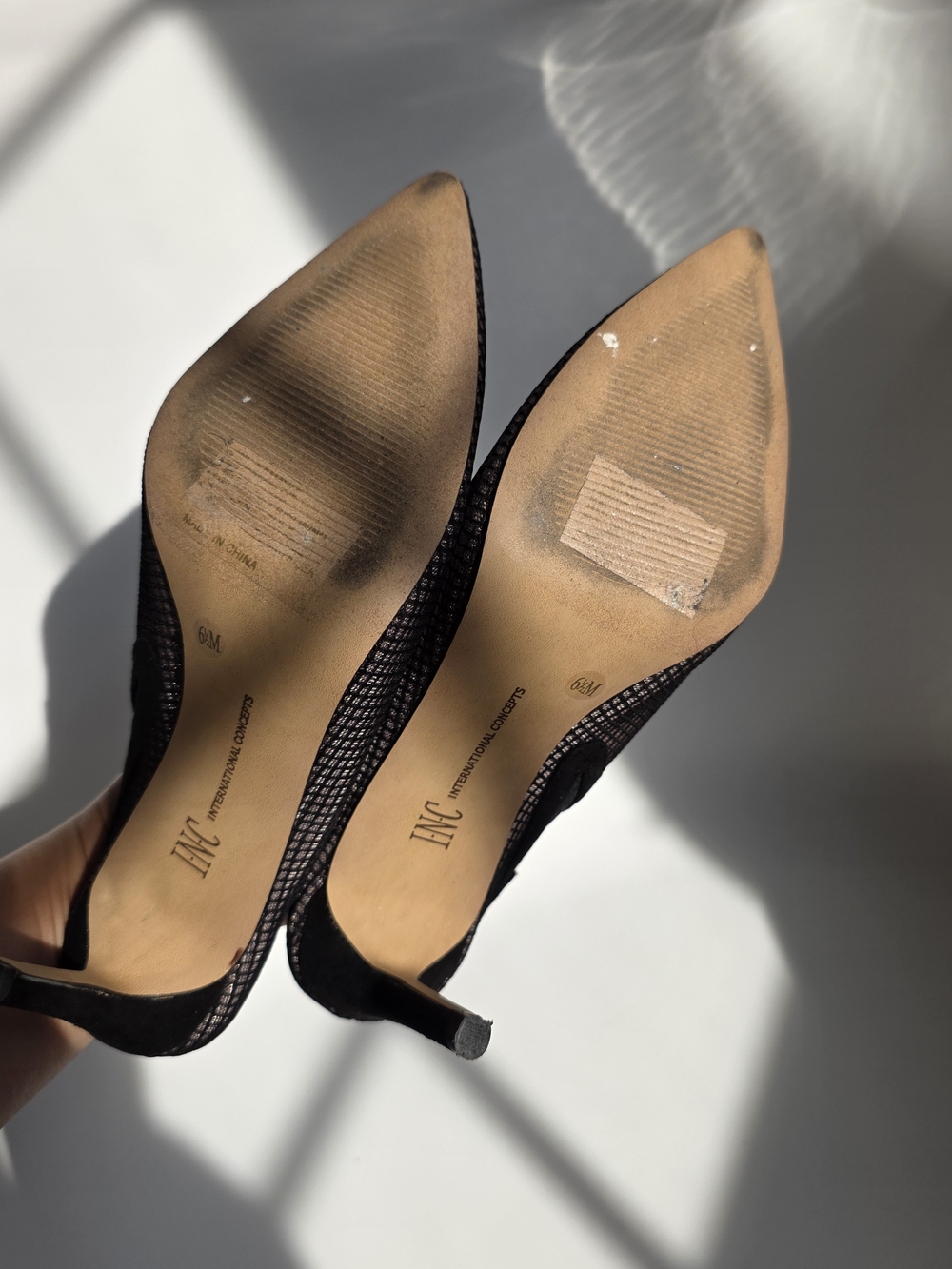 INC International Concepts Mesh Pointed-Toe Mule in Black - Picture 7 of 8